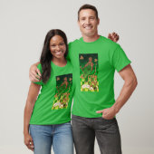 IRISH HARP, GREEN GOLD KLEEBLATTS St Patrick's Day T-Shirt (Unisex)