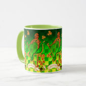 IRISH HARP, GREEN GOLD KLEEBLATTS St Patrick's Day Tasse (Vorderseite Links)