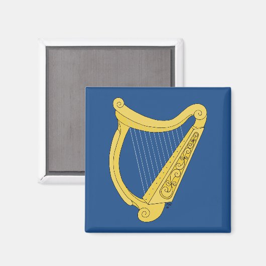 Irish Harp Magnet (Vorderseite/Rückseite)