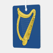 Irish Harp Ornament Aus Metall (Vorderseite links)