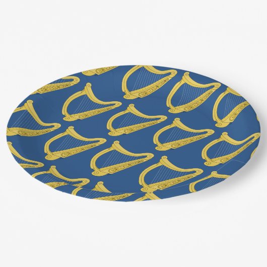 Irish Harp Pappteller (Schrägansicht)