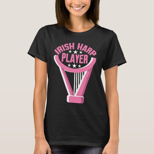 Irish Harp Player Harp T-Shirt (Vorderseite)