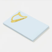 Irish Harp Post-it Klebezettel (angewinkelt)