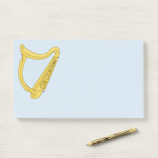 Irish Harp Post-it Klebezettel (Auf Schreibtisch)