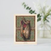 Irish Harp Postcard Postkarte (Stehend Vorderseite)