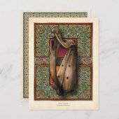 Irish Harp Postcard Postkarte (Vorne/Hinten)
