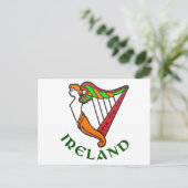 Irish Harp Postcard Postkarte (Stehend Vorderseite)