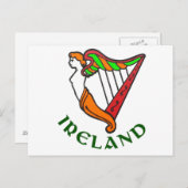 Irish Harp Postcard Postkarte (Vorne/Hinten)