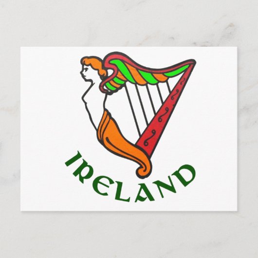 Irish Harp Postcard Postkarte (Vorderseite)