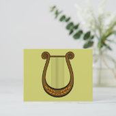 Irish Harp Postkarte (Stehend Vorderseite)