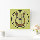 Irish Harp Quadratische Wanduhr (Zuhause)