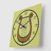 Irish Harp Quadratische Wanduhr (Winkel)