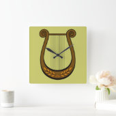Irish Harp Quadratische Wanduhr (Zuhause)