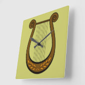 Irish Harp Quadratische Wanduhr (Winkel)