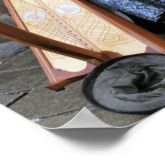 Irish Harpist Poster (Ecke)