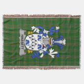 Irish Hassett oder Hasset Coat of Arms Familienwap Decke (Vorderseite)