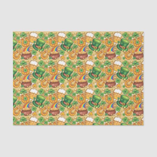 Irish Hat and Coins Seidenpapier (Vorderseite)