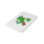 Irish Hat und Kleeblatt Badematte (Schrägansicht)