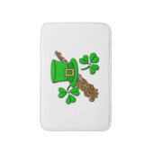 Irish Hat und Kleeblatt Badematte (Vorderseite Vertikal)
