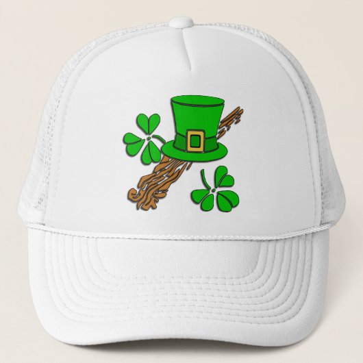 Irish Hat und Kleeblatt Truckerkappe (Vorderseite)