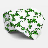 Irish Heart in White Krawatte - Anpassbar (Gerollt)
