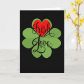 Irish Heart Liebe Kleeblatt Liebe Geschenk Karte (Gelbe Blume)