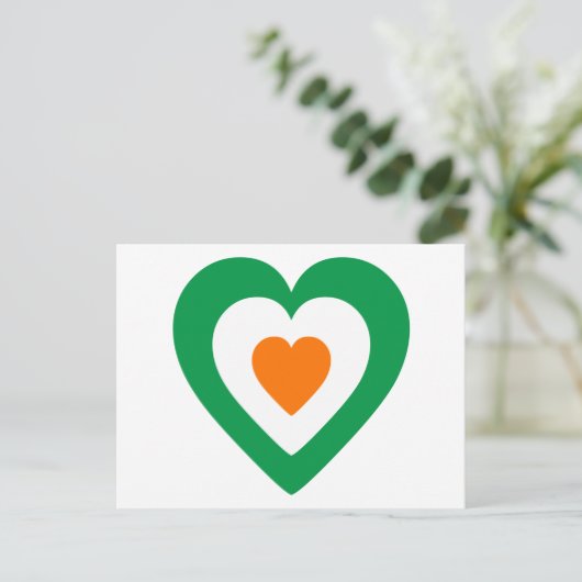 Irish Heart Postkarte (Stehend Vorderseite)