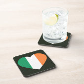 Irish Heartflag Küstenlinie Getränkeuntersetzer (Rechte Seite)