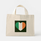 Irish Heartflagge Mini Stoffbeutel (Rückseite)