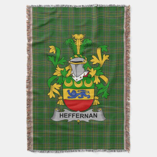 Irish Heffernan oder O_Heffernan Coat of Arms Fami Decke (Vorderseite Vertikal)