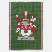 Irish Hegarty oder O_Hagerty Coat of Arms Family C Decke (Vorderseite Vertikal)