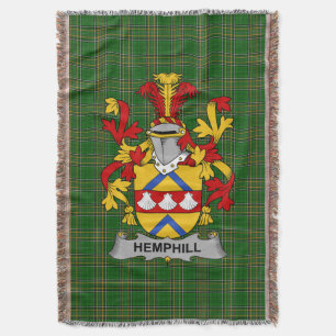 Irish Hemphill Coat of Arms Familienwappen Irland Decke