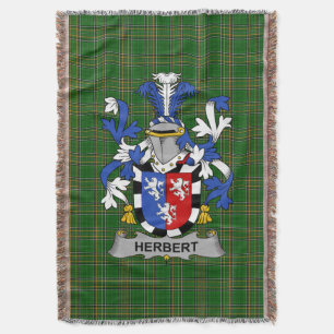 Irish Herbert Coat of Arms Familienwappen Irland Decke