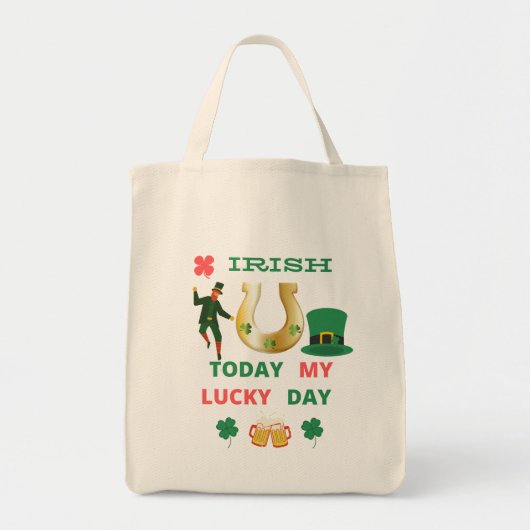 IRISH HEUTE MEIN GLÜCK TAG TRAGETASCHE (Vorne)