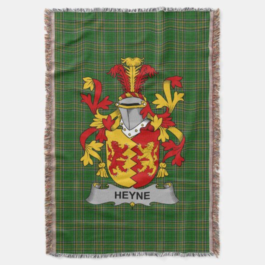 Irish Heyne oder O_Heyne Coat of Arms Familienwapp Decke (Vorderseite Vertikal)