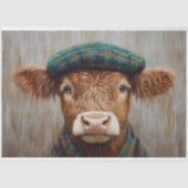 Irish Highland Cow Rustic Boho Farmhouse Decoupage Seidenpapier (Vorderseite)