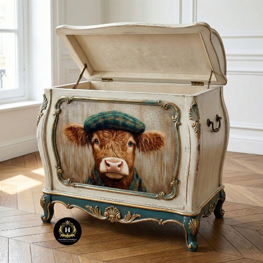 Irish Highland Cow Rustic Boho Farmhouse Decoupage Seidenpapier