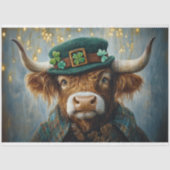 Irish Highland Cow Rustic Boho Farmhouse Decoupage Seidenpapier (Vorderseite)