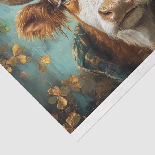 Irish Highland Cows Collage Decoupage Seidenpapier (Ausschnitt)