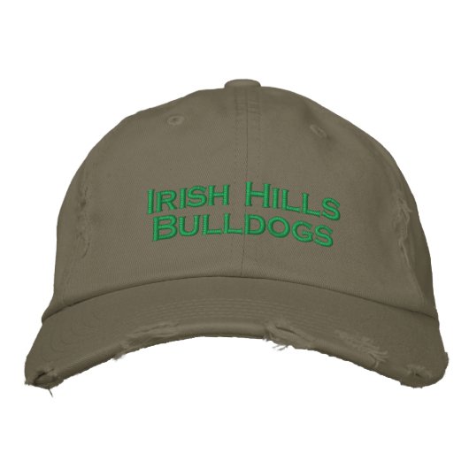 Irish Hills Bulldog Hat Bestickte Baseballkappe (Vorderseite)