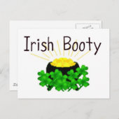 Irish Hintern Pot of Gold St. Patrick's Day Postkarte (Vorne/Hinten)
