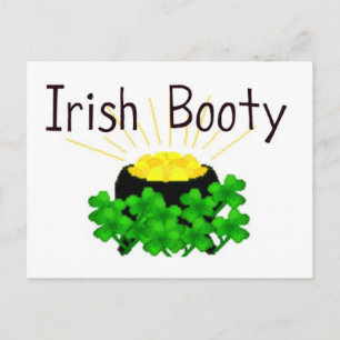 Irish Hintern Pot of Gold St. Patrick's Day Postkarte