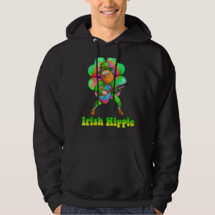 Irish Hippie Guitarist Leprechaun St Patricks Day Hoodie