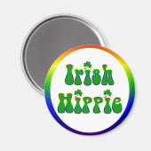 Irish Hippie Round Magnet (Vorderseite/Rückseite)