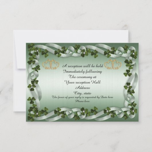Irish Hochzeitskarte Einladung (Vorderseite)