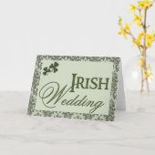 Irish Hochzeitskarte mit Kleeblättern Karte (Gelbe Blume)