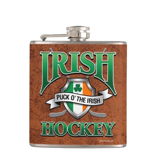 Irish Hockey Flachmann (Vorderseite)