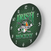 Irish Hockey Große Wanduhr (Winkel)