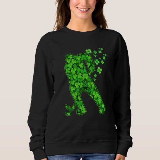 Irish Hockey Player Shamrock St Patrick's Day Sweatshirt (Vorderseite)