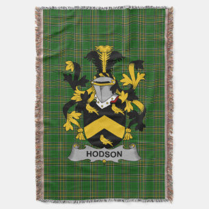 Irish Hodson Coat of Arms Familienwappen Irland Decke